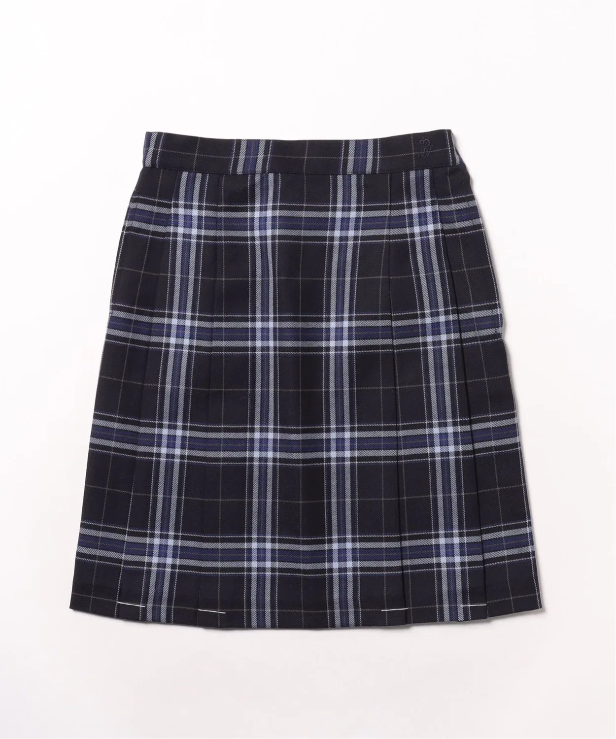 Детская юбка-плиссе из шерсти в клетку с боковыми складками Royal Blue, pom ponette junior