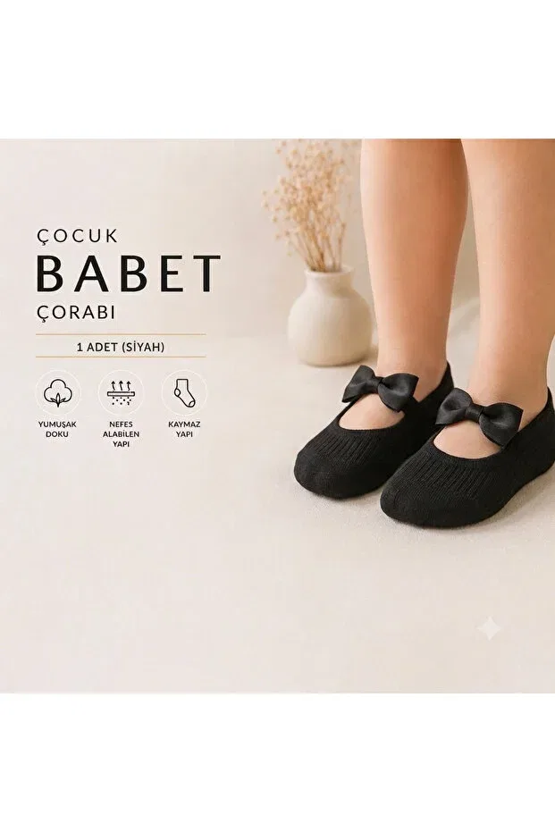 Детские носки для девочек с принтом Babette Socks Damlakidsmoda, Черный