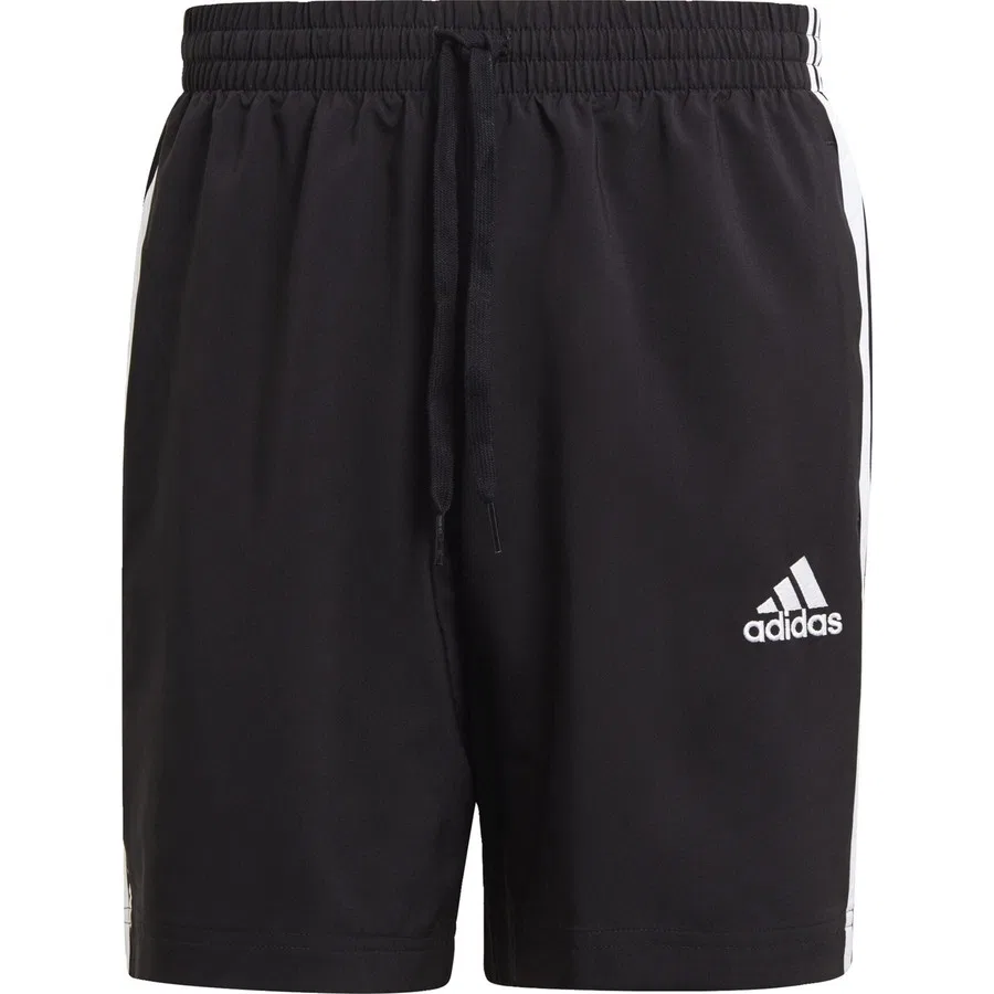 Шорты спортивные с принтом 3-Stripes adidas, Черно-белый — фото 2