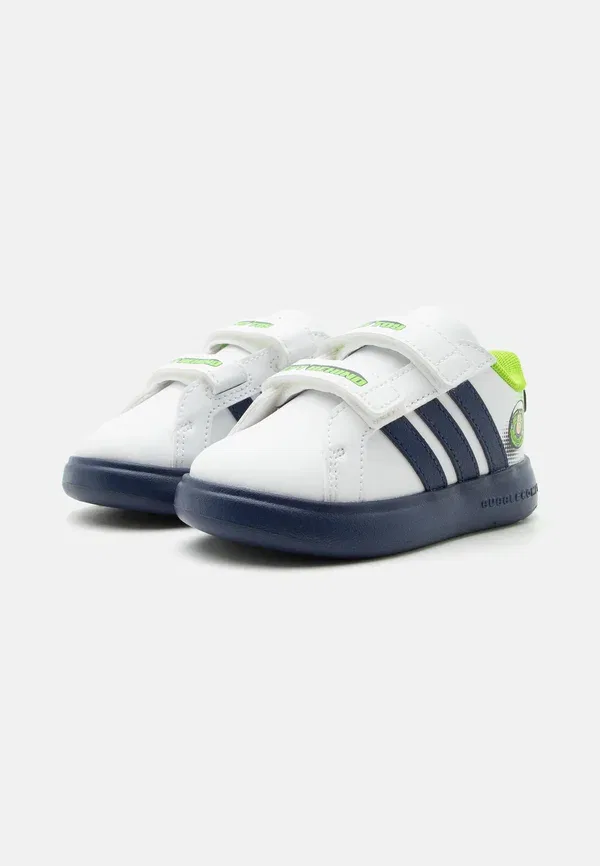 Детские кроссовки Adidas Performance, белый/синий/бежевый — фото 2