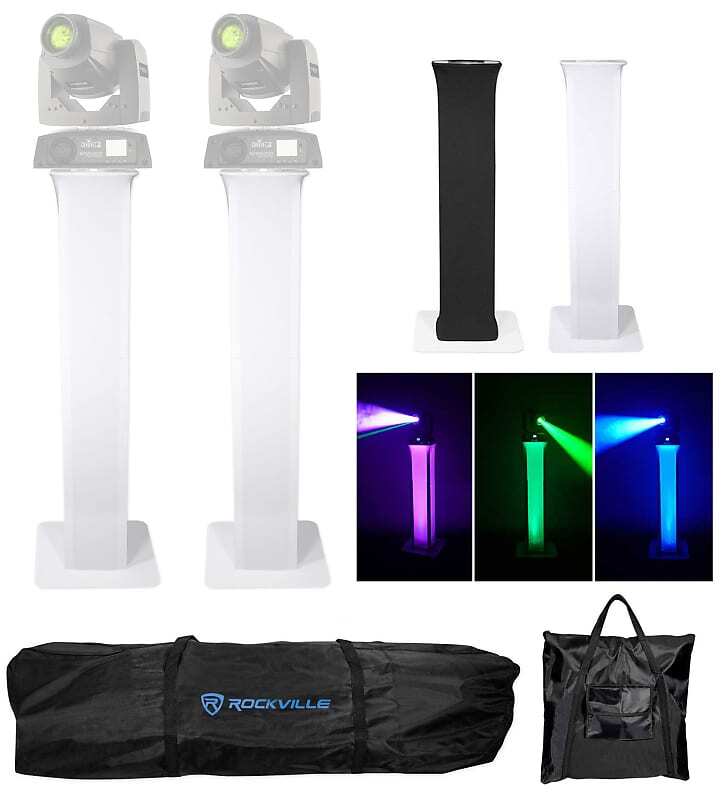 

2 стойки Totem + черные + белые сетки для 2 ламп Chauvet Intimidator Spot 255 IRC Rockville (2) RTP32W Intimidator Spot 255 IRC