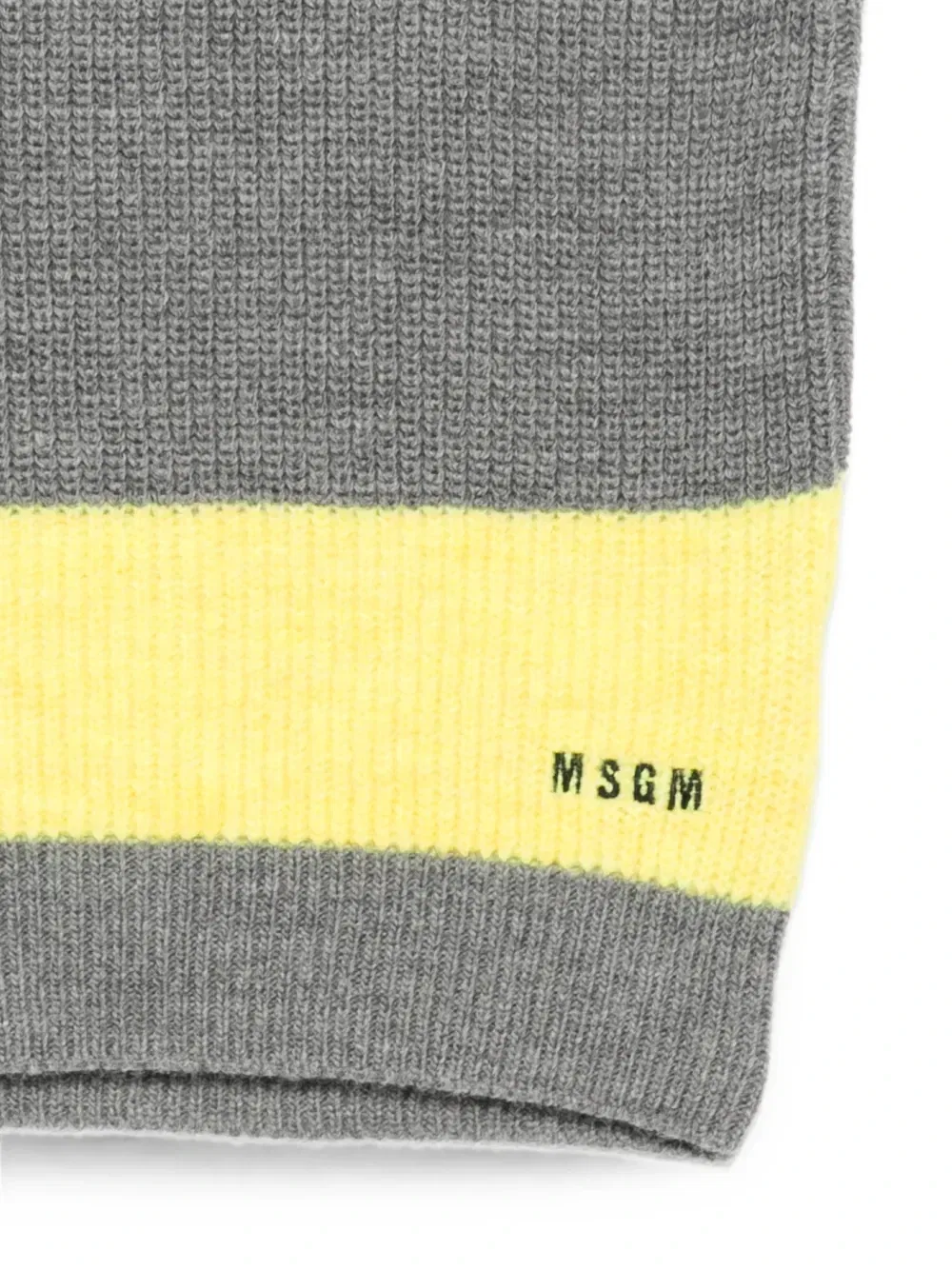 Полосатый жилет с вышивкой логотипа Msgm Kids, серый — фото 3