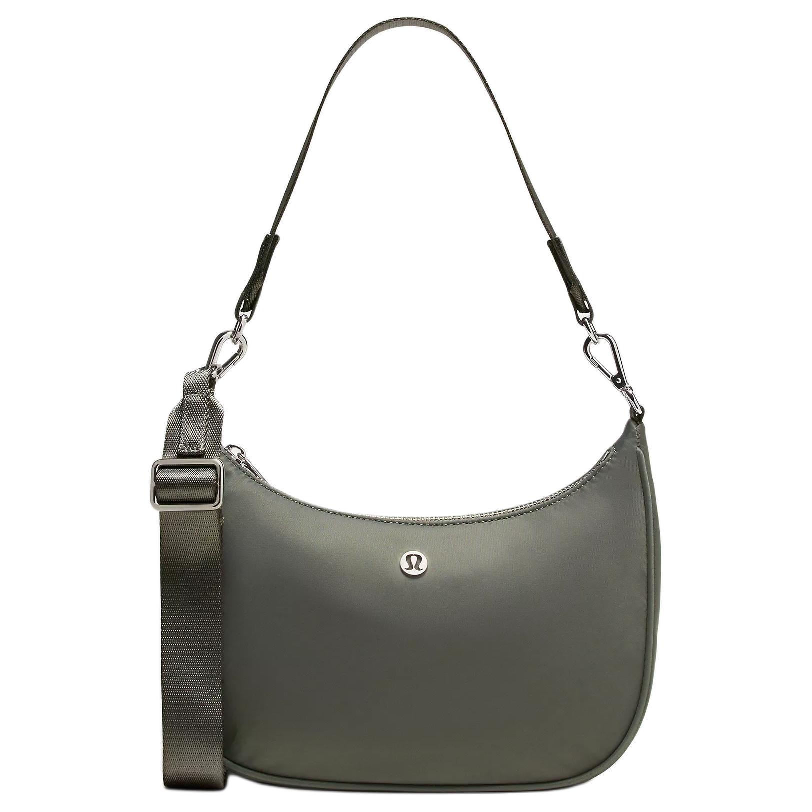 

Переработанный нейлон наплечная сумка малая женская sage Lululemon, зеленый