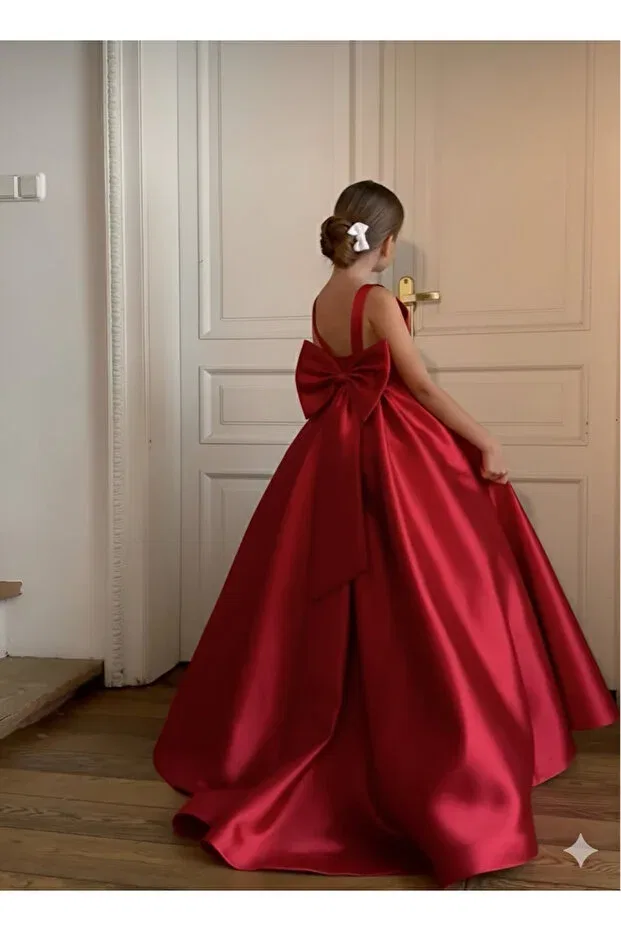 Детское платье для девочек с длинным рукавом Egolika Kids, Burgundy — фото 3