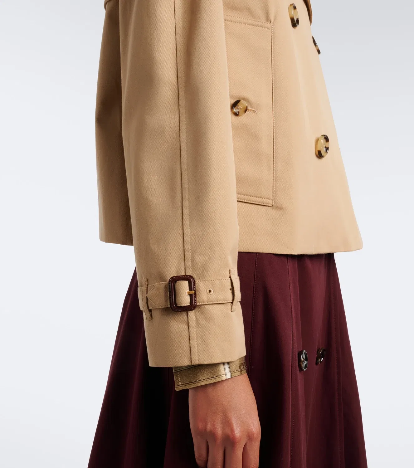 Тренч из хлопкового габардина Burberry, Honey — фото 4