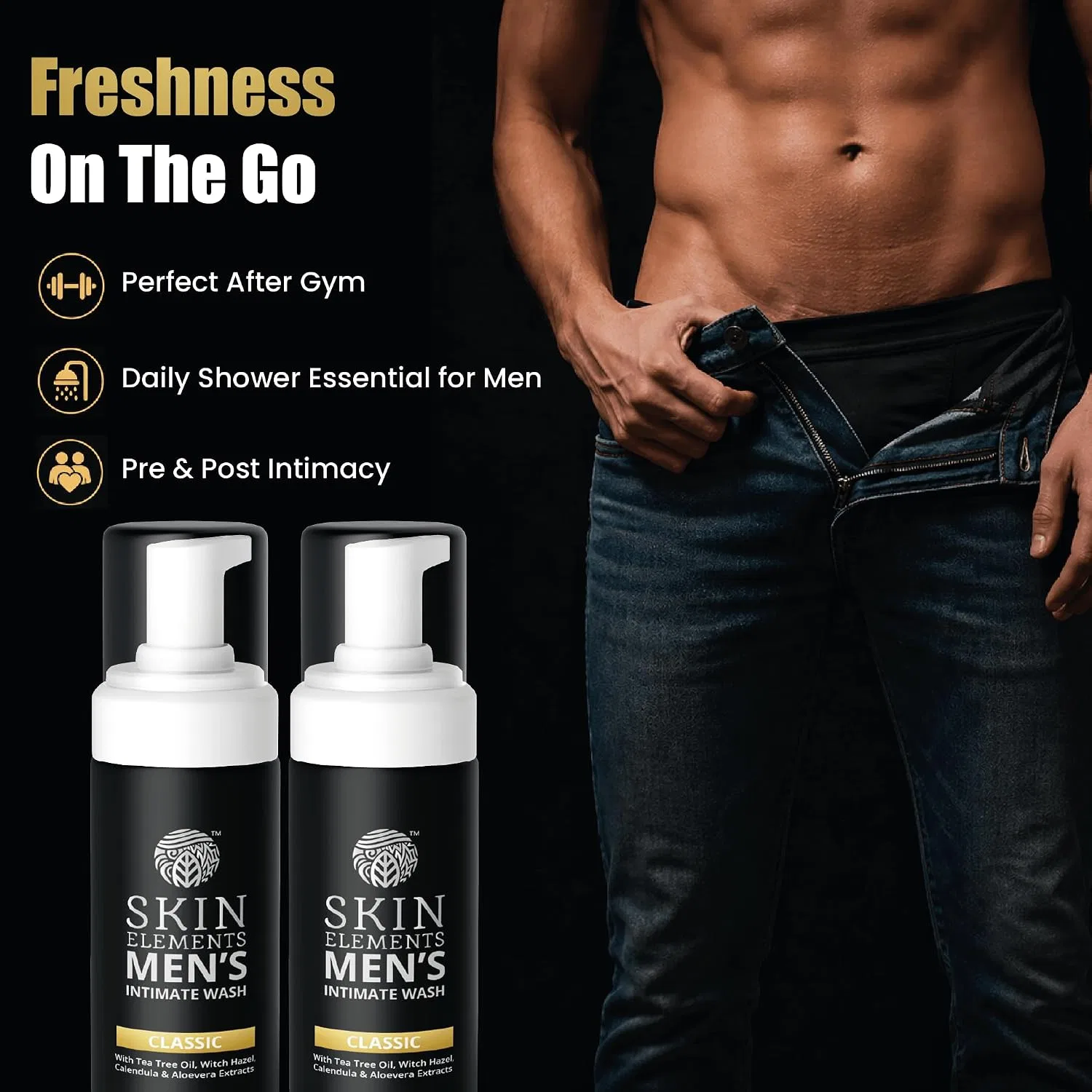 Пенка для душа Tea Tree Oil Skin Elements, 2 шт. по 120 мл, Синий — фото 4