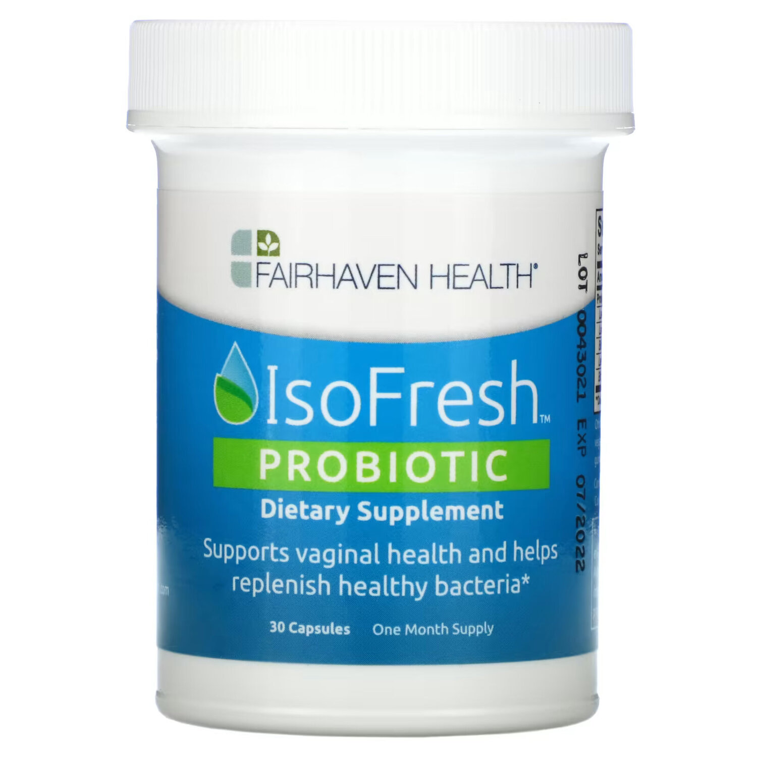 

Fairhaven Health, IsoFresh, пробиотик, для баланса в женском организме, 30 капсул
