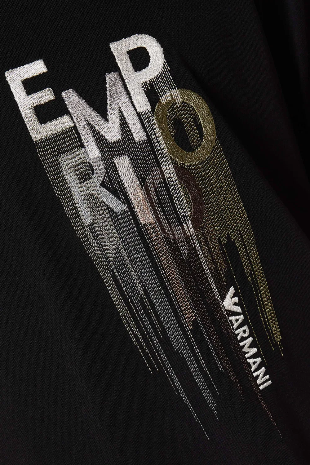 Футболка с коротким рукавом с вышитым логотипом Emporio Armani — фото 4