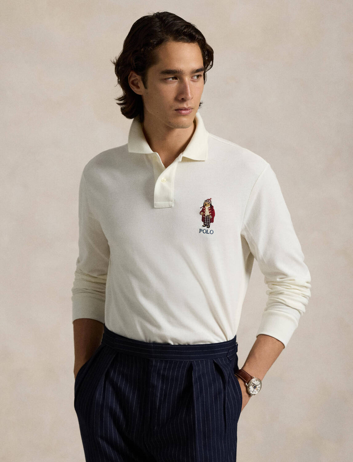 

Поло POLO RALPH LAUREN Classic fit, кремовый