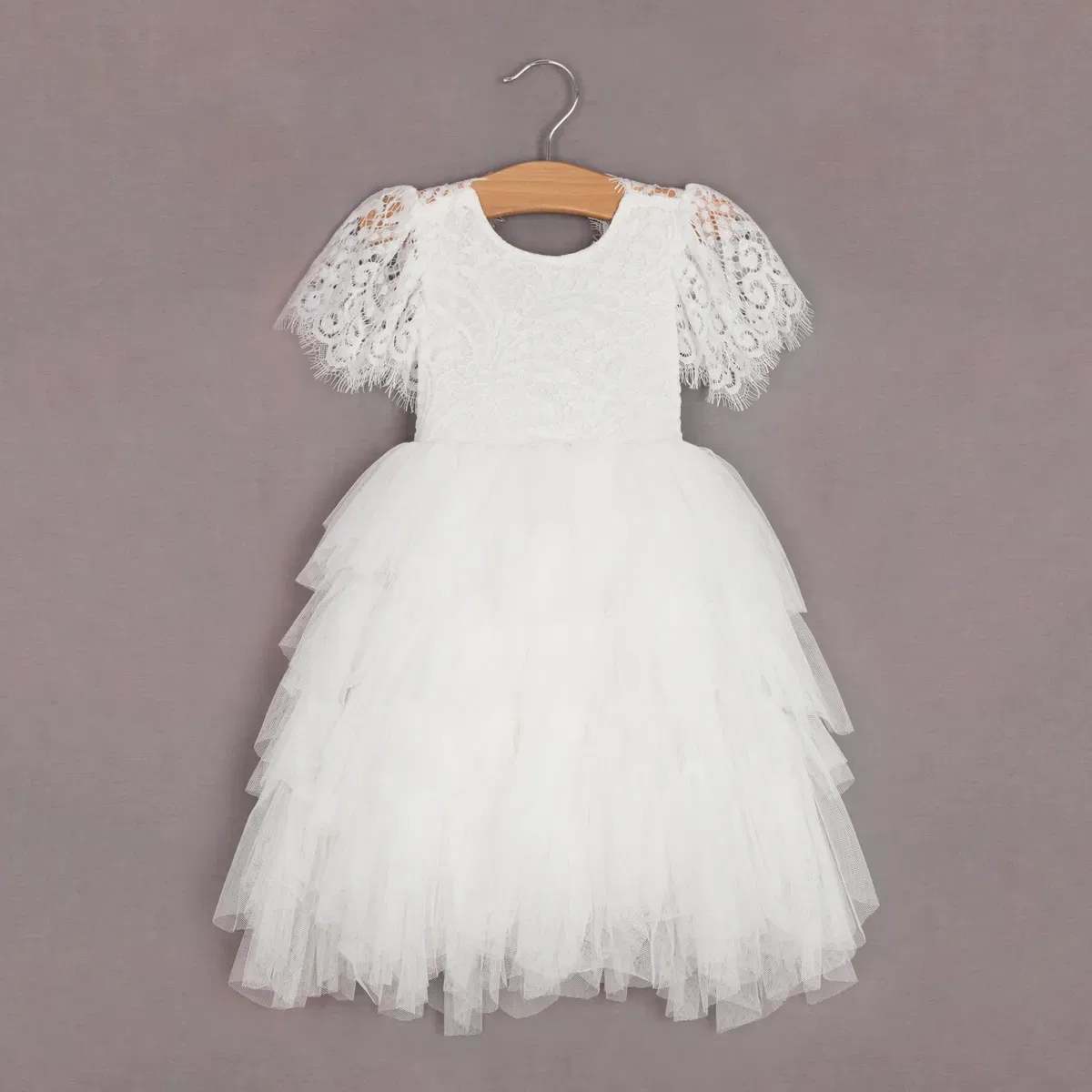 Платье для девочек с принтом Bohemian Princess Uk Flower Girl Boutique, White — фото 2