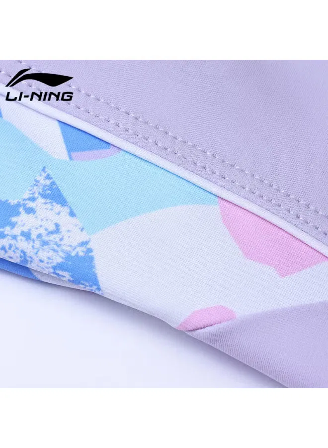 Купальник слитный с шортами для девочки Li-Ning, фиолетовый — фото 3