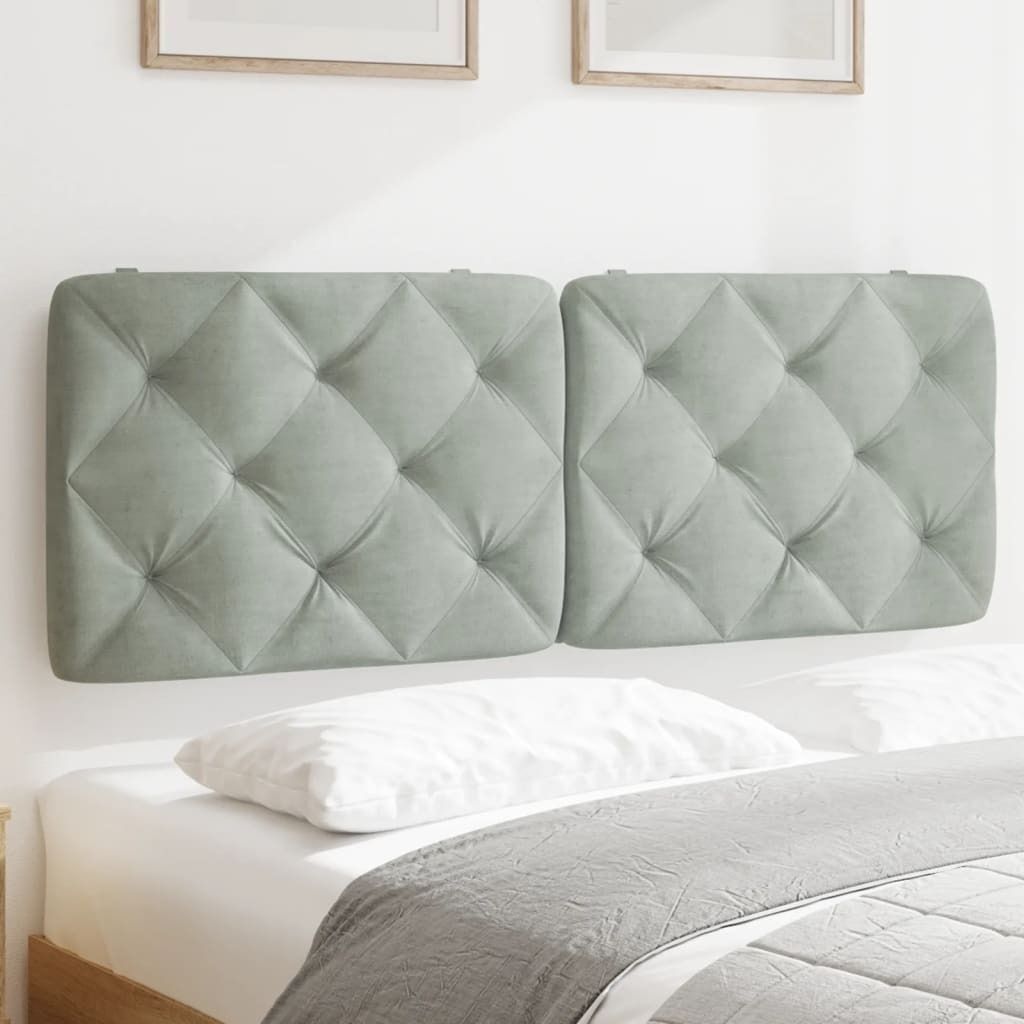 

Подушка на изголовье светло-серый бархат 120 см DKD HOME DECOR