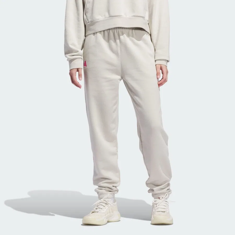 Спортивные брюки из футера с моделью Select AWB, adidas, Бежевый