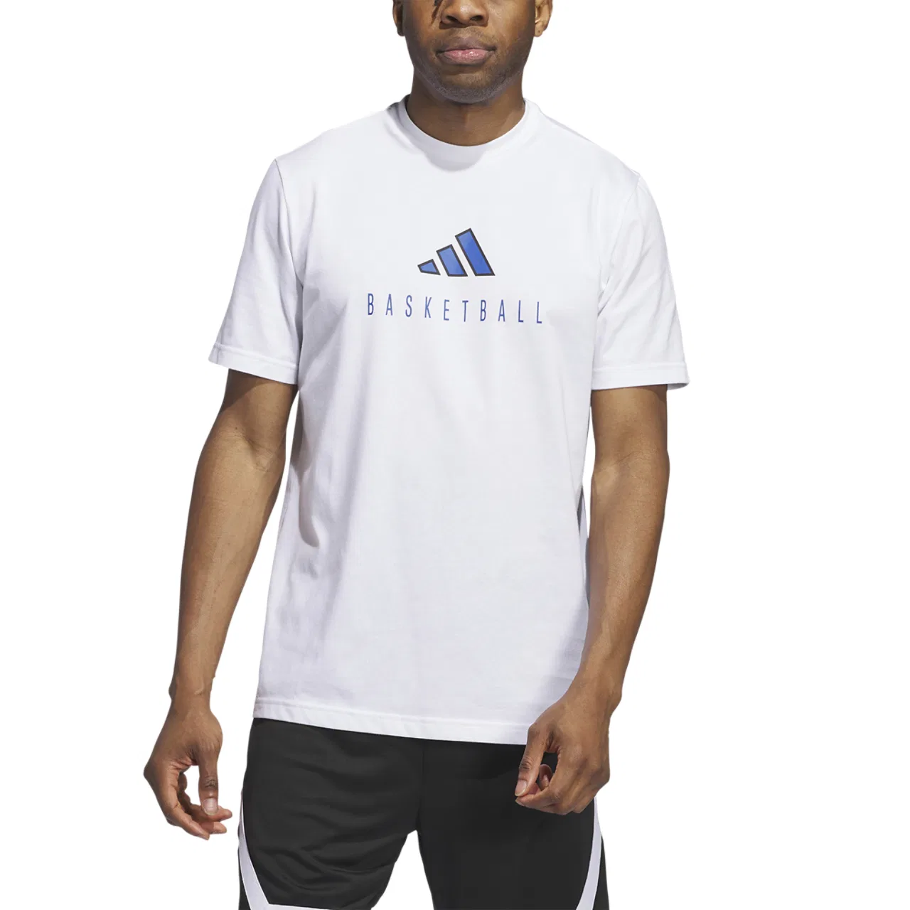 Мужская футболка с логотипом Worldwide Hoops Adidas, белый