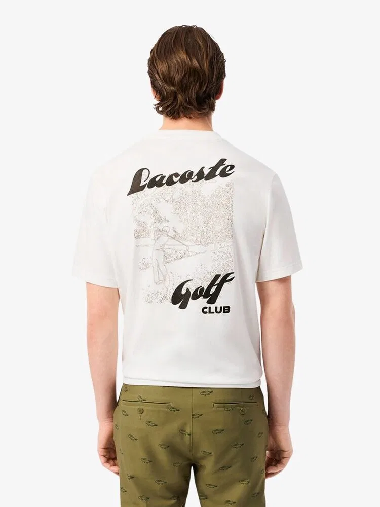 Футболка с графическим принтом LACOSTE, White — фото 3