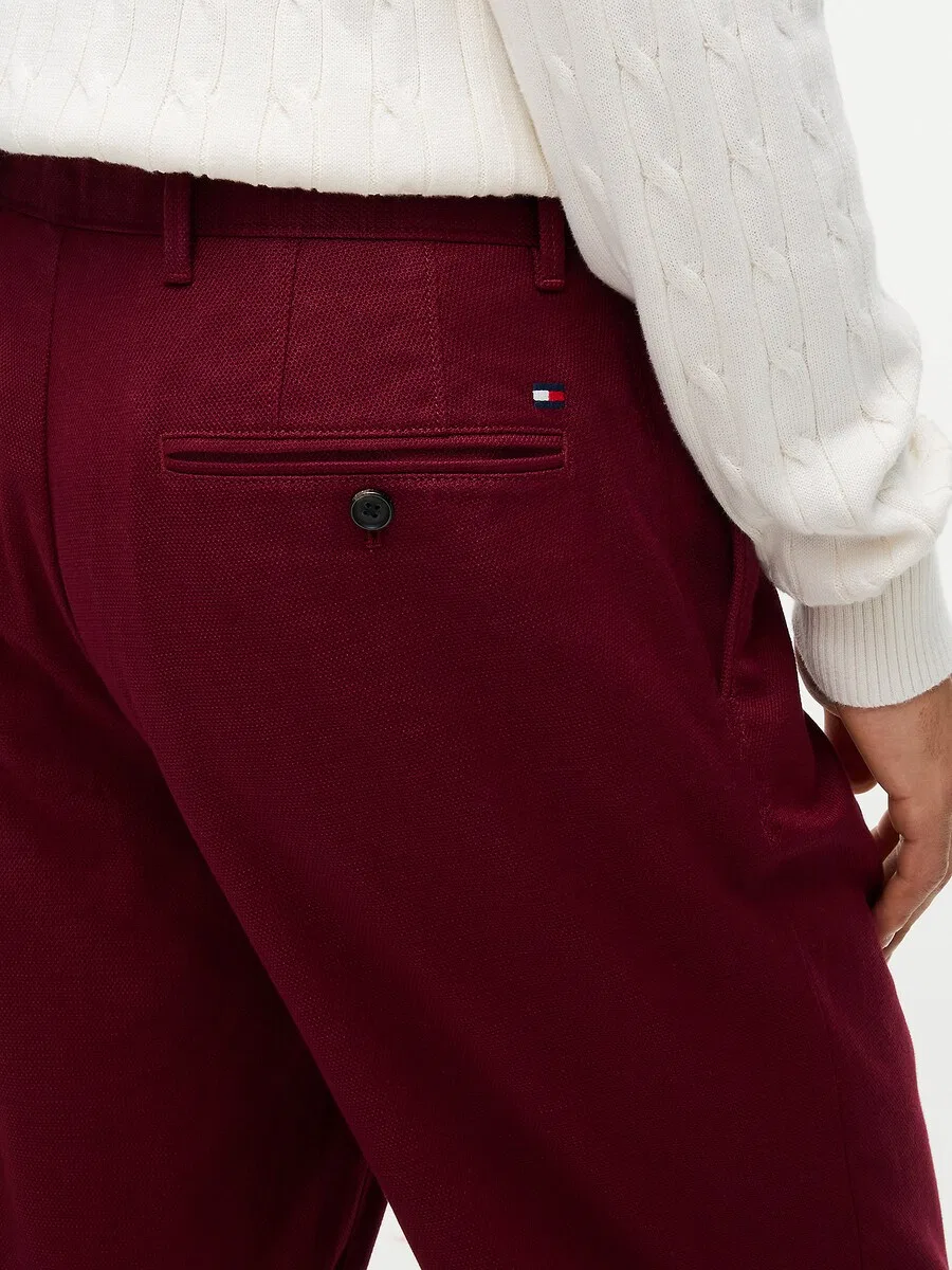 Брюки-чиносы TOMMY HILFIGER Regular Chino Pants 'Dover' в цвете Bordeaux — фото 3