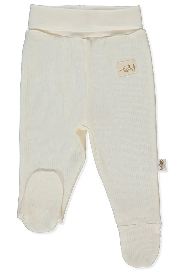 Детские брюки для девочек хлопковые Organic reported interlock pants (organic be nature) Bebetto, Ecru