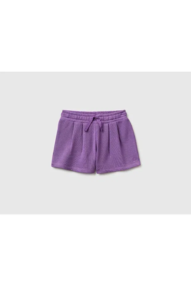Детские шорты для девочек хлопковые Benetton, Purple