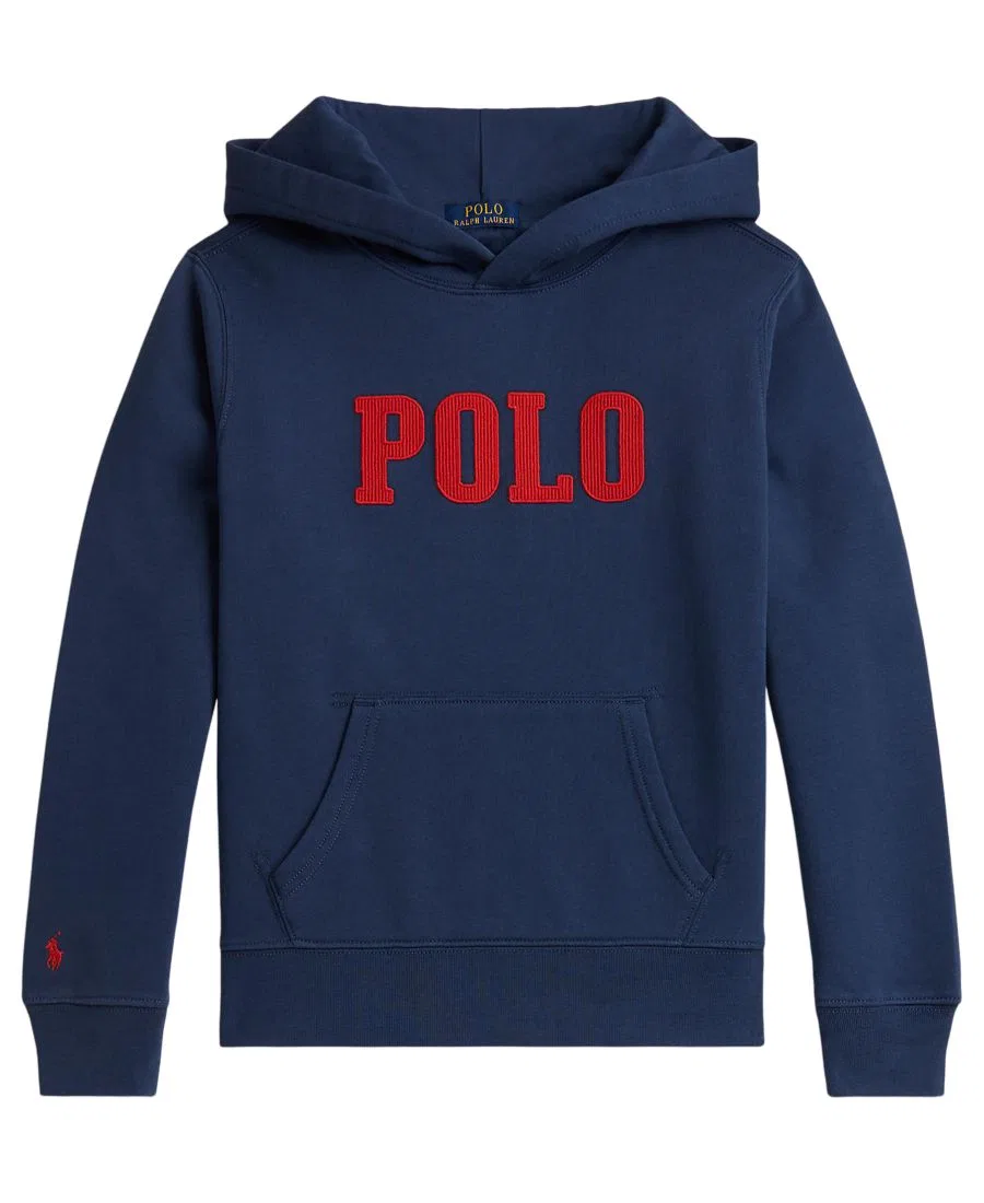 Худи из флиса с вышивкой Polo Ralph Lauren, Rustic Navy