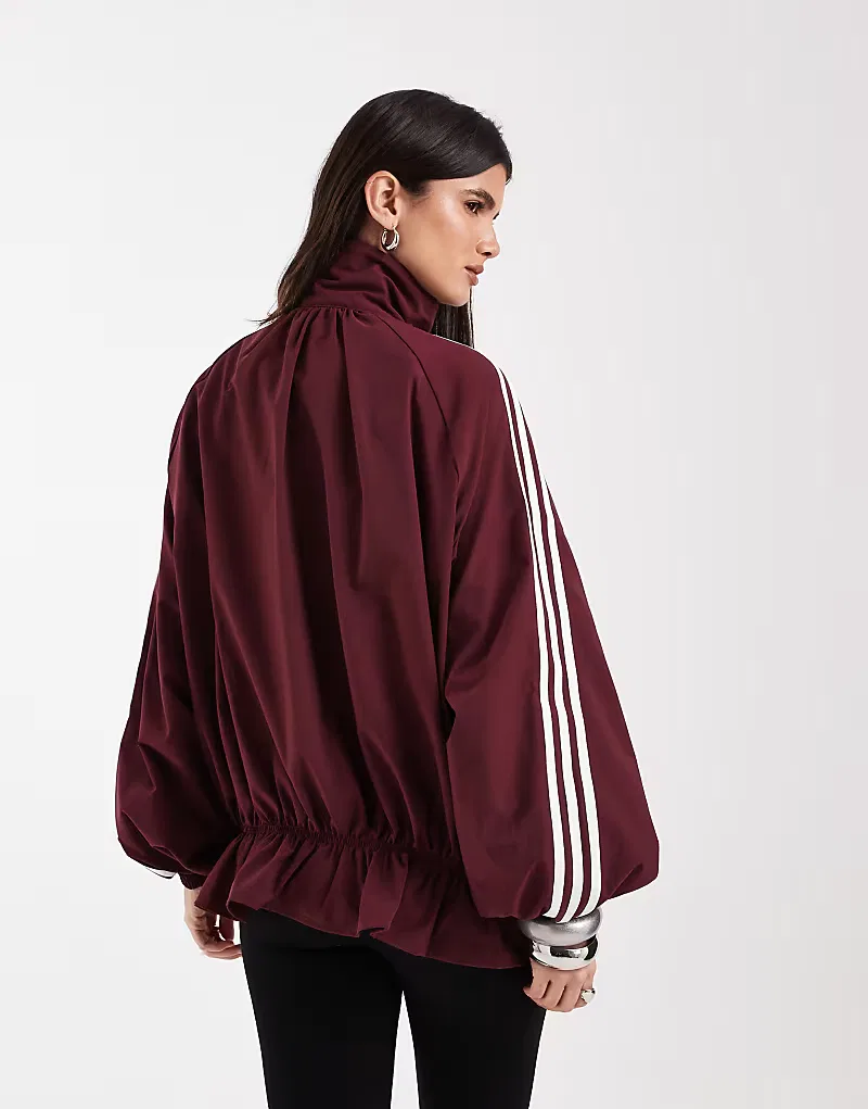 Спортивная куртка Adidas Originals Firebird Blousy Oversized в цвете теневой красный — фото 4