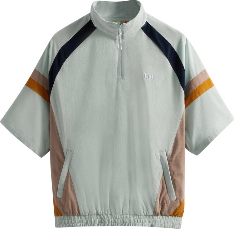 

Толстовка Kith Mixed Micro Cord Linden Retro Quartzer Zip 'Glisten', синий
