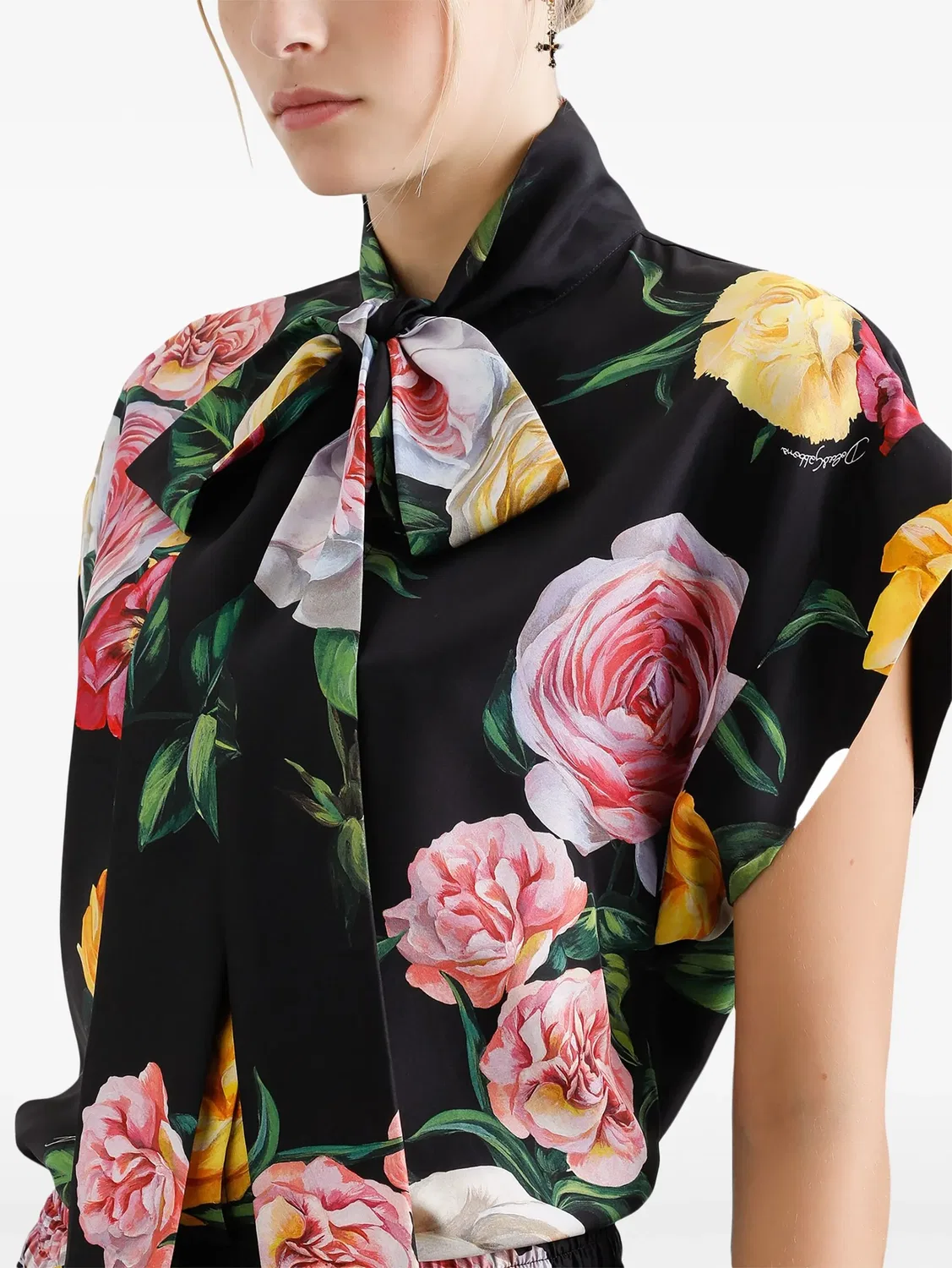 Dolce & Gabbana Рубашка с розовым принтом — фото 3