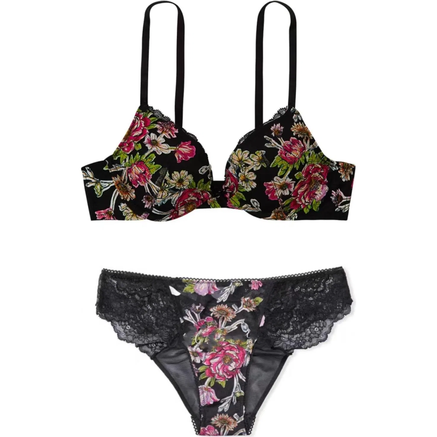Женский комплект нижнего белья Clothing Sets Black Victoria's Secret