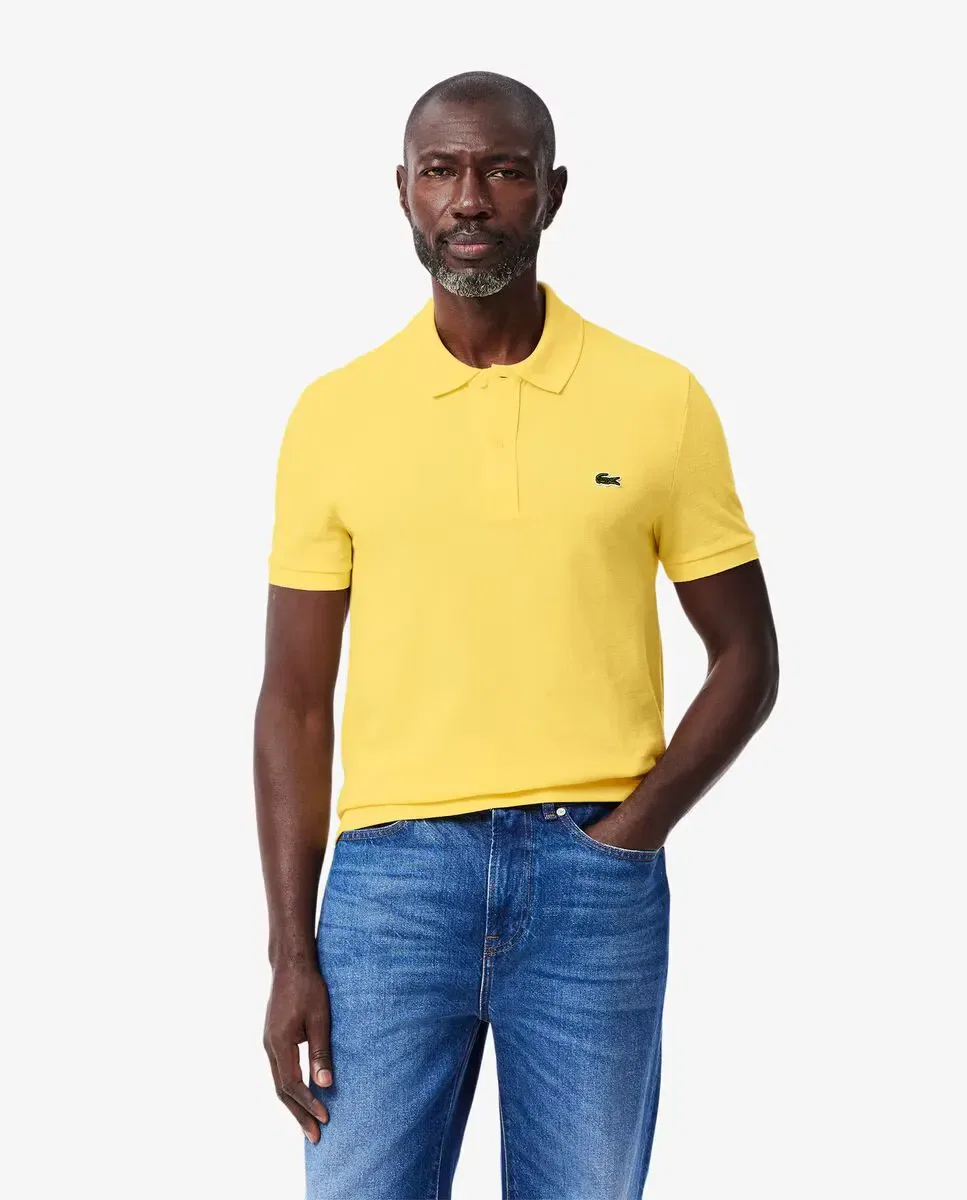 Поло мужское Lacoste Amarillo с коротким рукавом