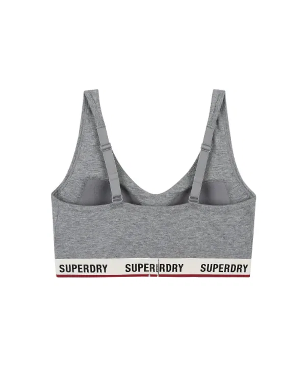 Бюстгальтер с логотипом, базовый, Superdry, серый — фото 3