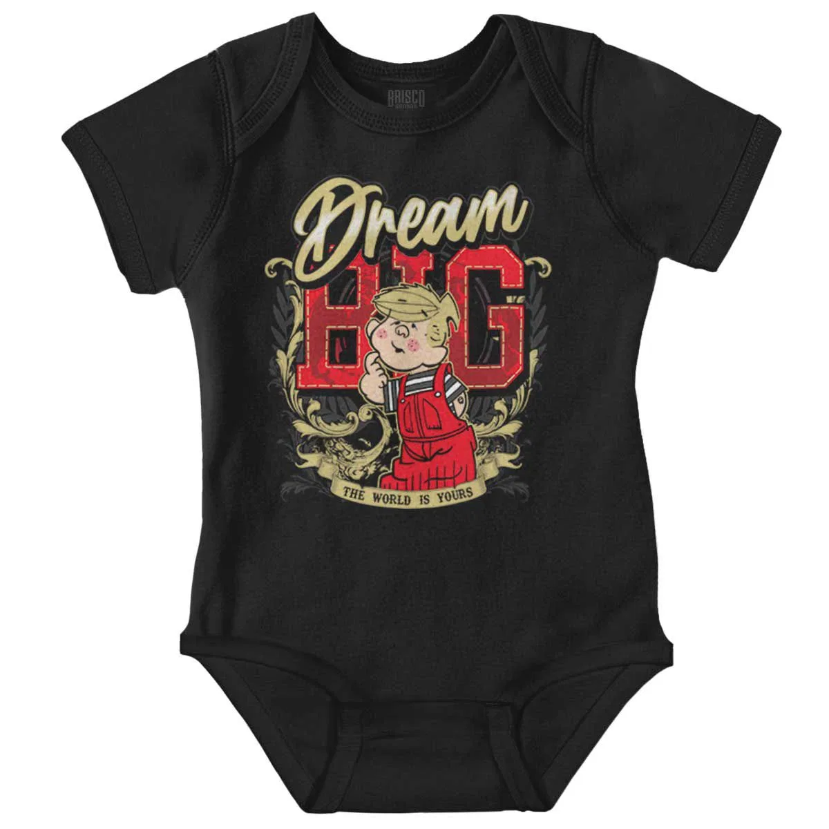 Детское боди для мальчиков хлопковое Dennis the Menace Brisco Brands, Black