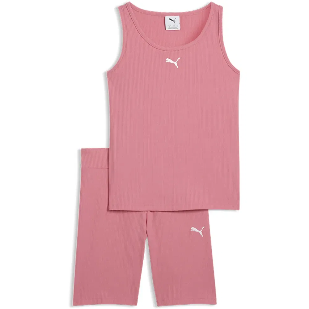 Детский спортивный комплект для девочек с принтом Ess Elevated Puma, Pink
