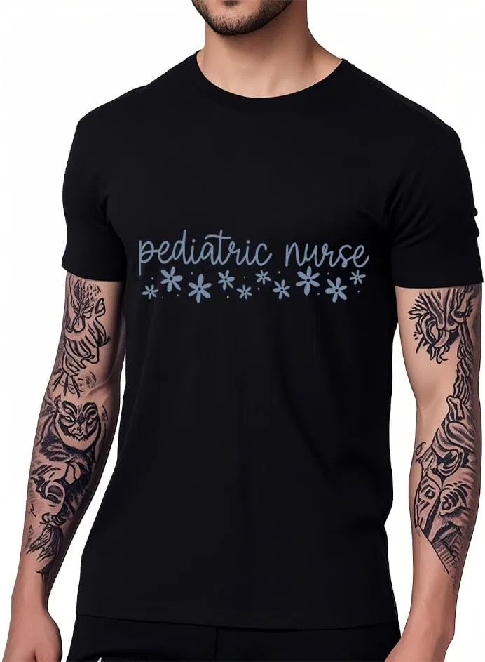 Футболка с принтом Pediatric Nurse Generic, Sky Blue — фото 2