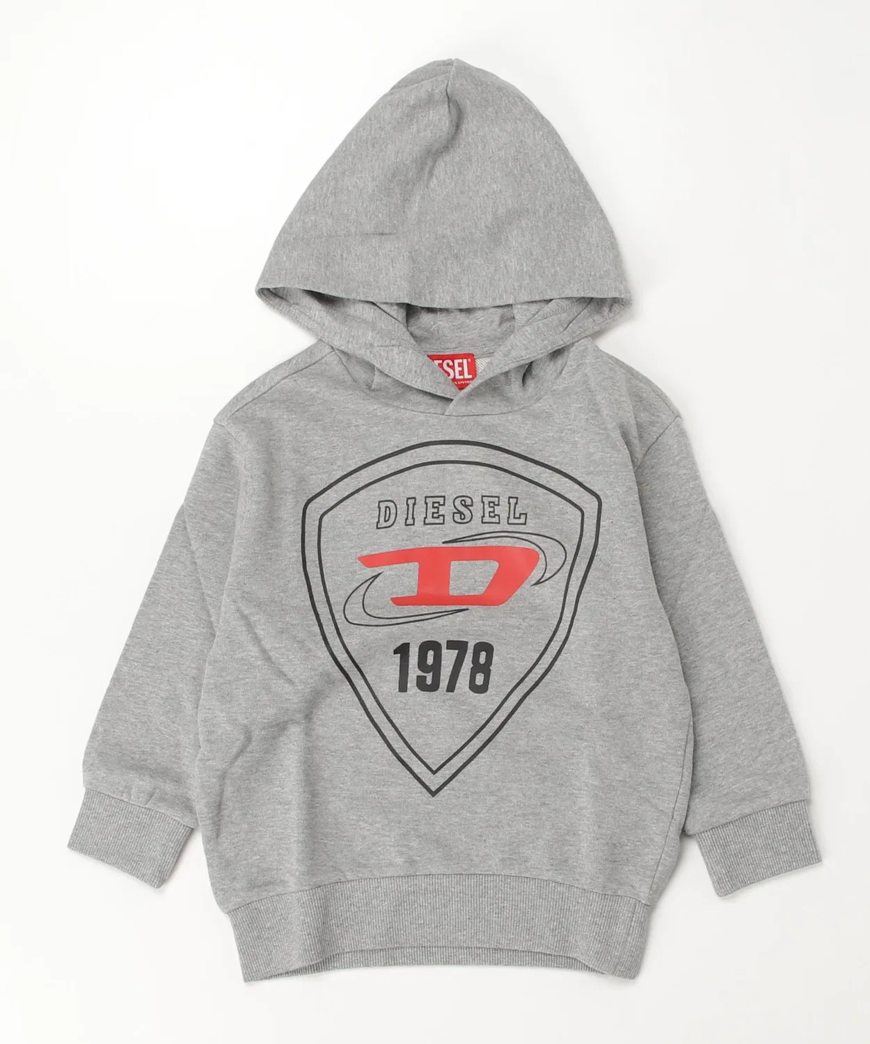Детский худи-свитшот с длинным рукавомDIESEL KIDS, Серый
