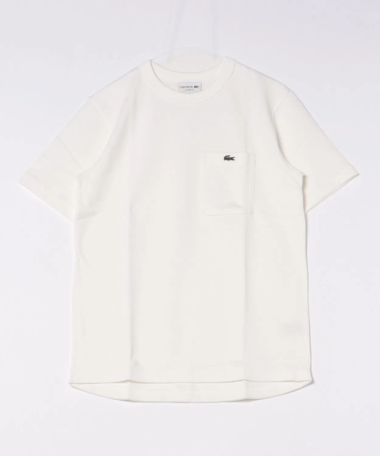 Мужская футболка с коротким рукавом и нагрудным карманом LACOSTE, White