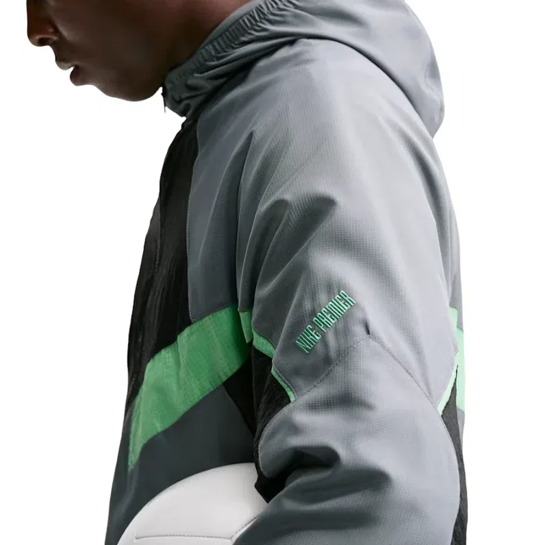 Мужская куртка Premier Repel Hooded Woven Track Jacket 'Illusion Green Cool Grey Black' Nike, Illusion Green/Cool Grey/Black — фото 3