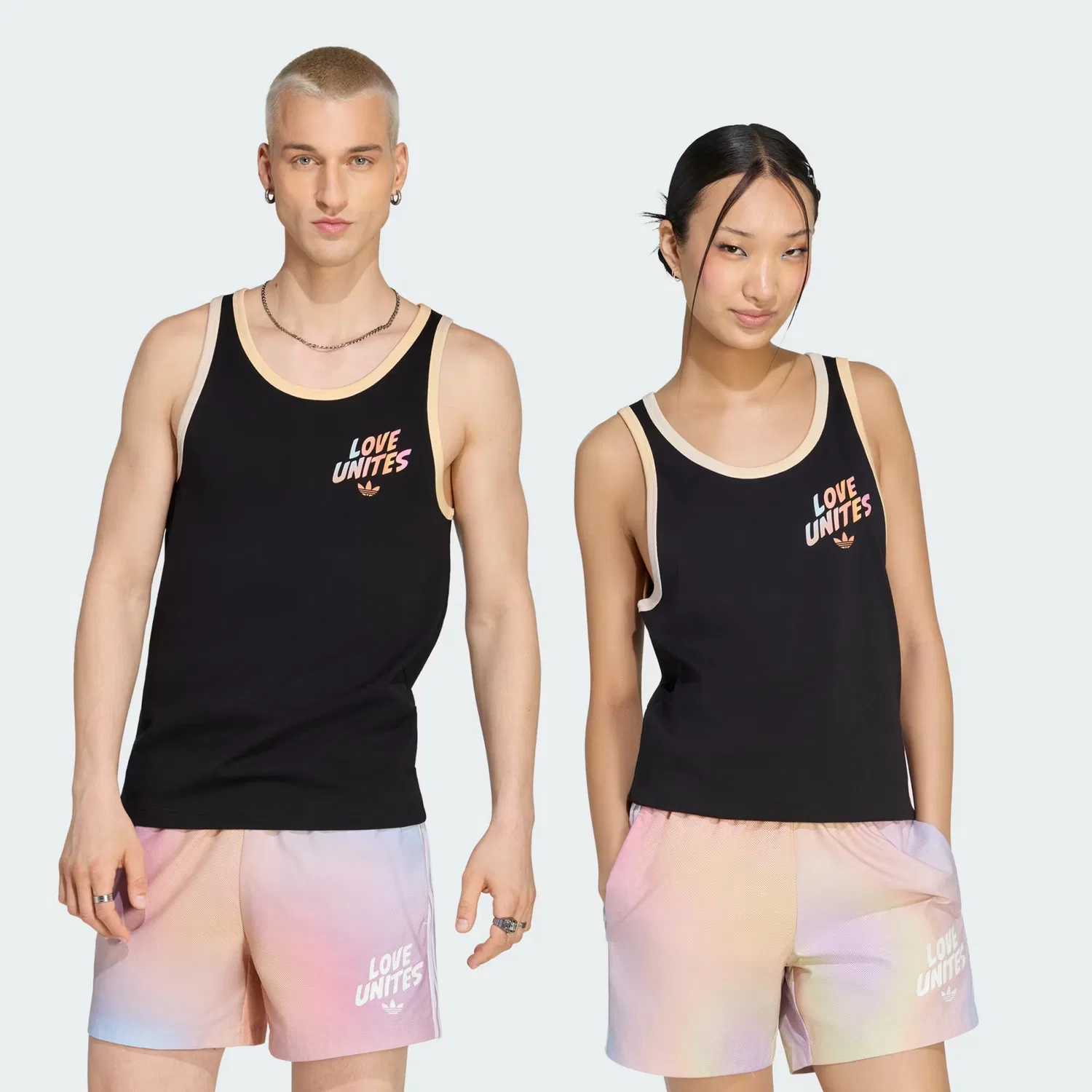 Майка с принтом Love Unites Graphic Tank Adidas Originals, черный
