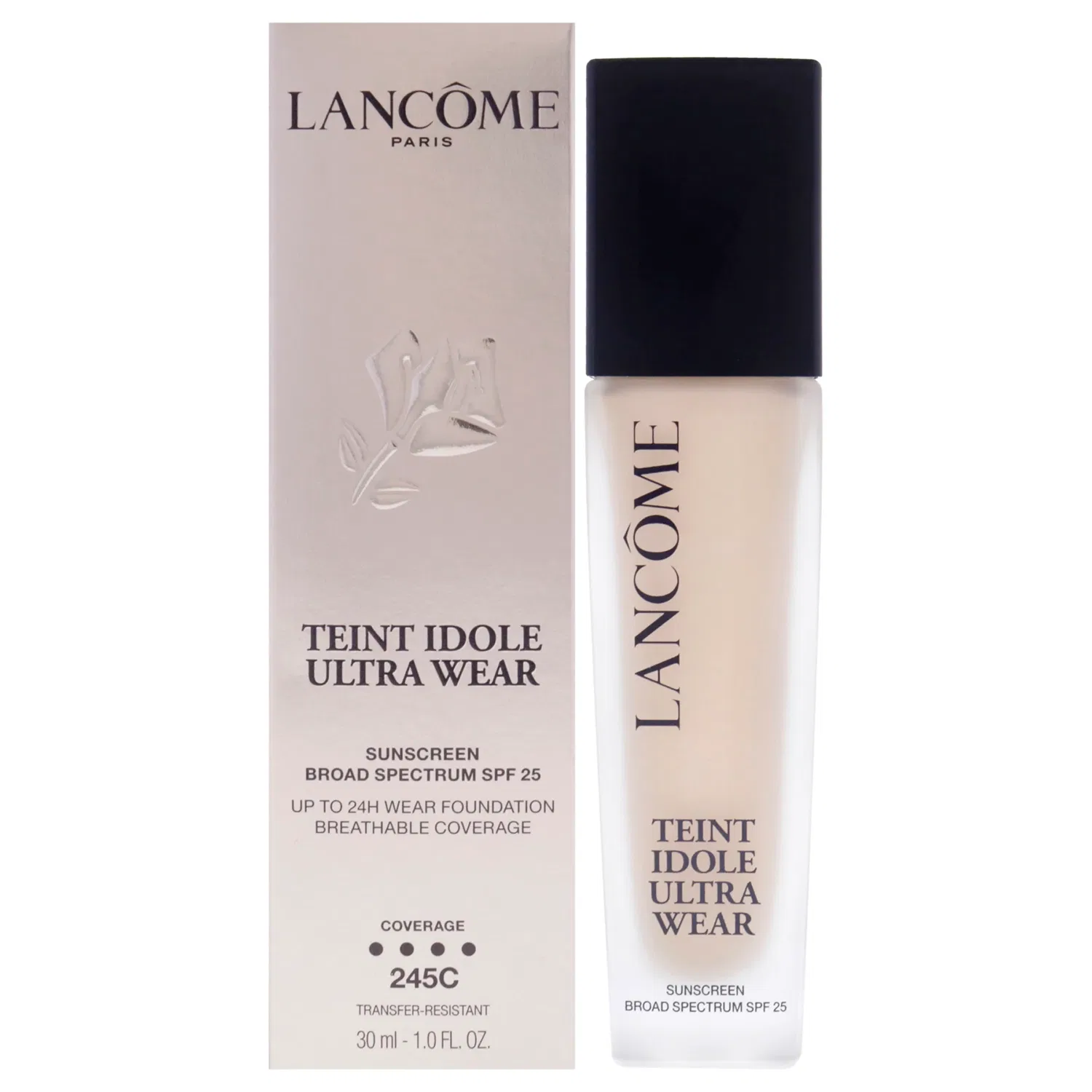 Женская тональная основа SPF 25 с солнцезащитой 245C Lancome, Clear/Transparent