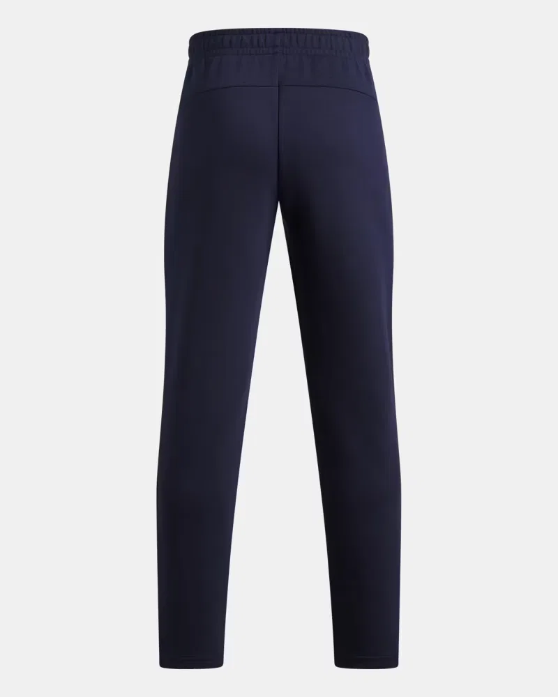 Брюки утепленные с длиной по внутреннему шву 66 см UA Flex Fleece Tapered UnderArmour, Midnight Navy/White — фото 2