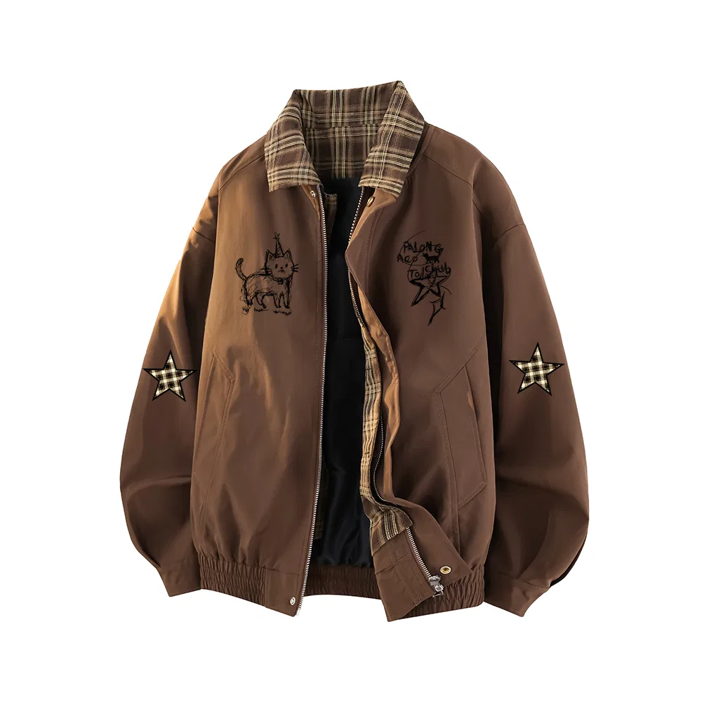 Детское пальто с лацканами, два предмета Unisex Lapel Moderate Mock Two Piece, PAL ONGACO, Brown