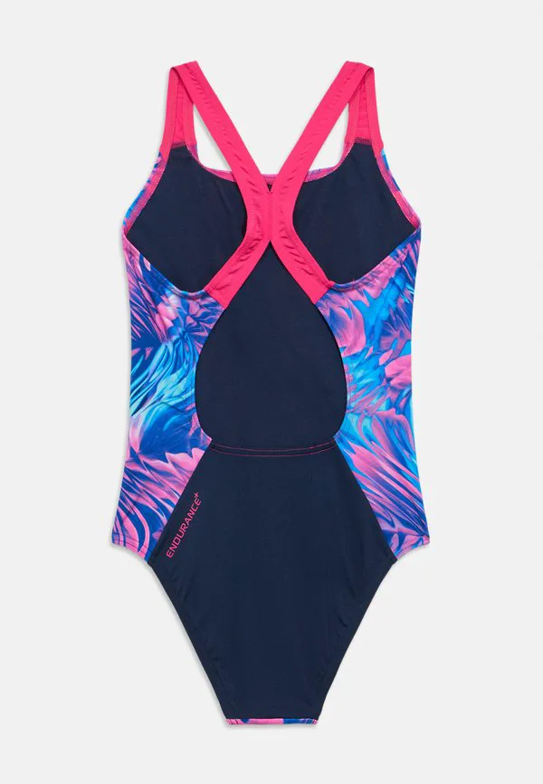 Детский купальник с цифровой отделкой и эффектом подтяжки спины. Speedo, Margarita Pink/Peacoat — фото 2
