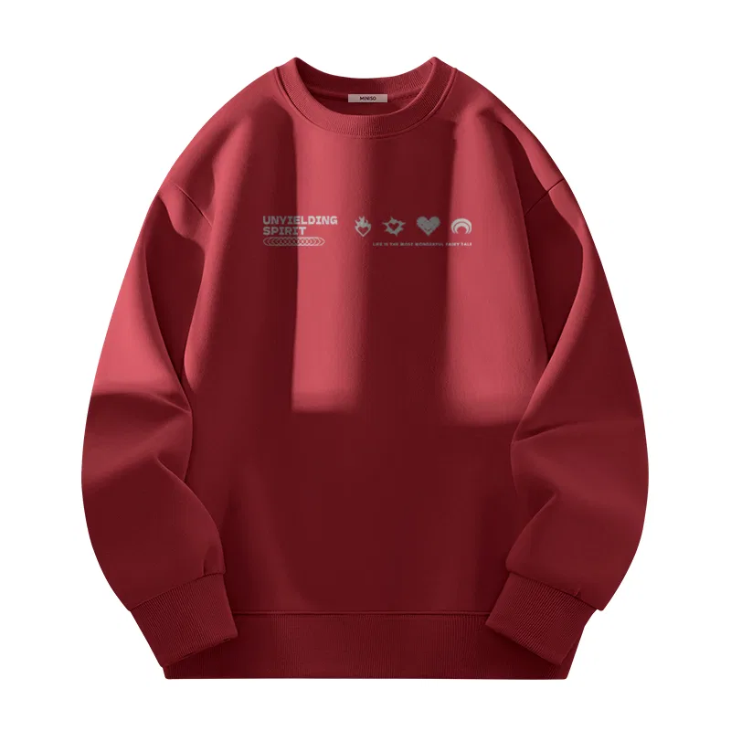 Детский свитшот с круглым вырезом Big Hearted Shangzhi MINISO, Burgundy