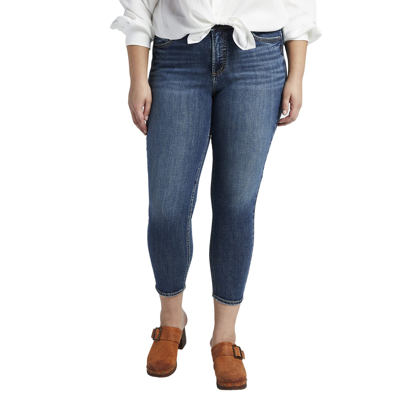 

Джинсы Silver Jeans Co., Plus Size Suki Skinny Crop W43975SCV384