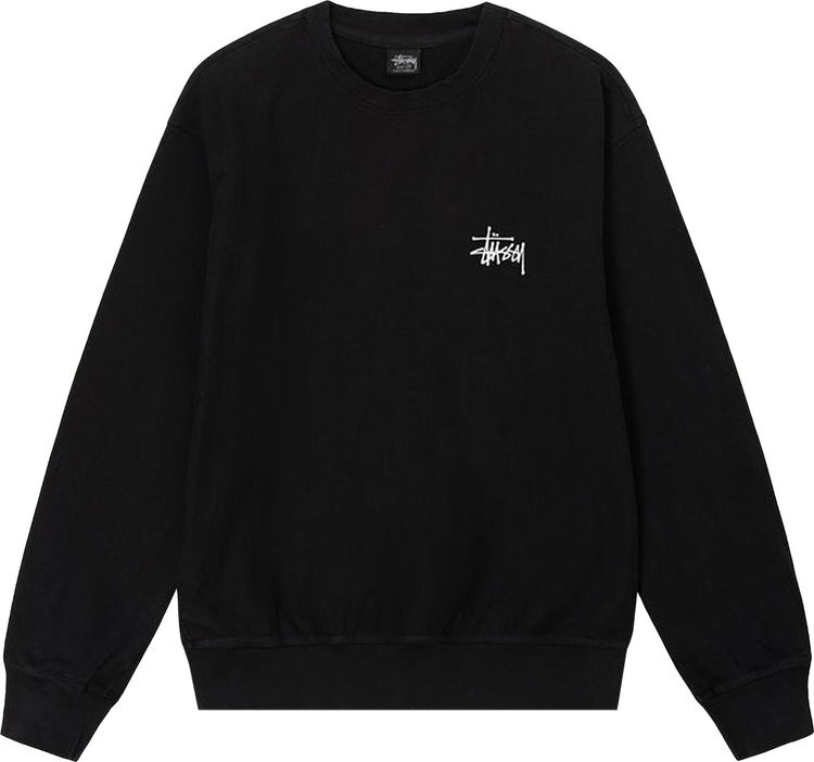 

Толстовка Stussy Basic Pigment Dyed Crew 'Black', черный