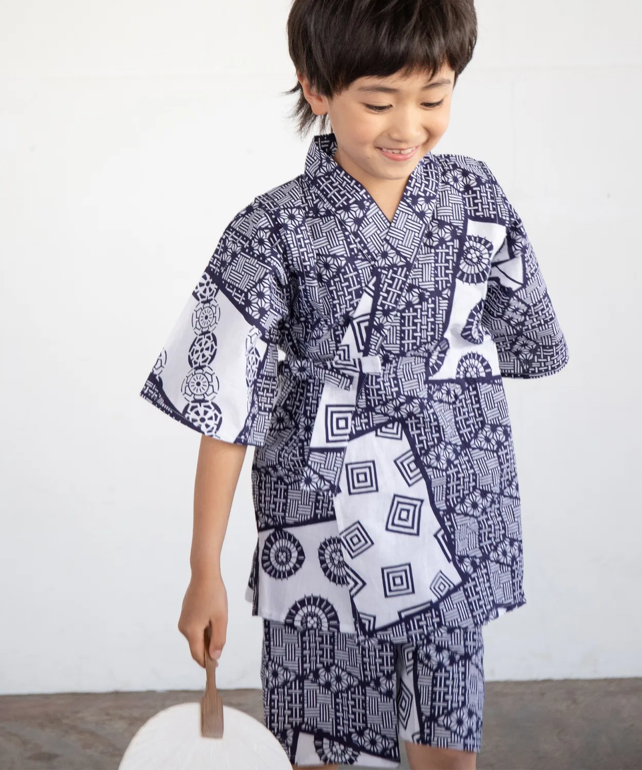 Детское кимоно-юката с принтом Yukata-kan Grace, Navy
