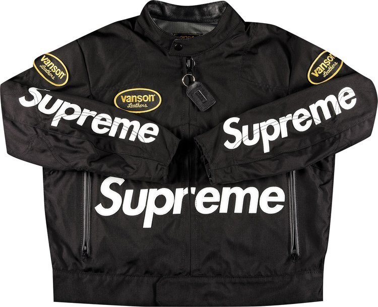 

Куртка Supreme x Vanson Leathers Cordura Jacket 'Black', черный