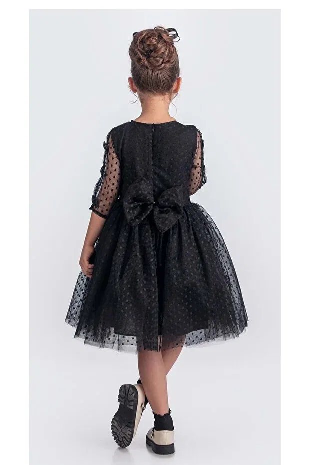 Детское платье для девочек с принтом Put-On-Out Mnk Baby&Kids, Black — фото 4