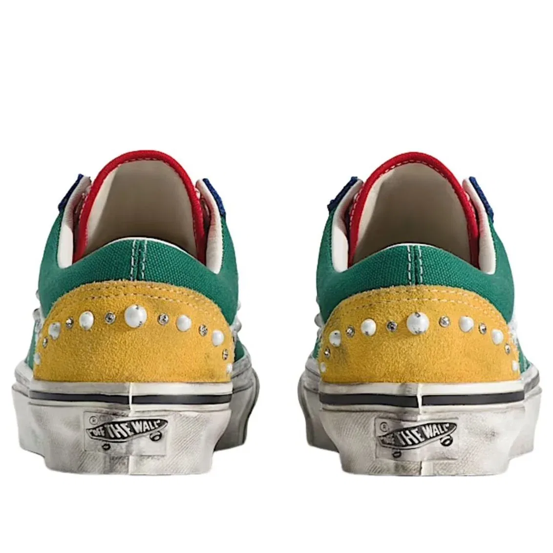 Детские кроссовки с верхом из канваса Premium Old Skool 36 'Pearlized Yacht Club Green' Vans, Pearlized Yacht Club Green / Multi — фото 4