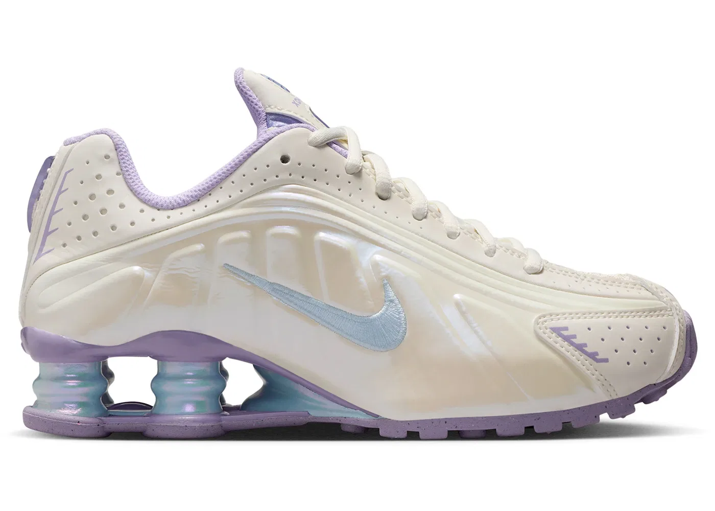 Детские кроссовки Lifestyle Nike Shox R4, Soft Pearl/Hydrangeas/White/Celestine Blue