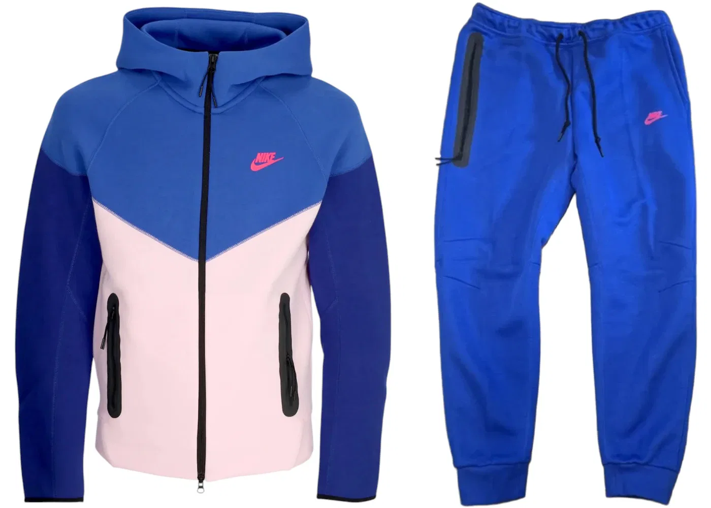 Мужской комплект из худи и джоггеров с длинным рукавом Nike Set, Royal Blue/Rust Pink