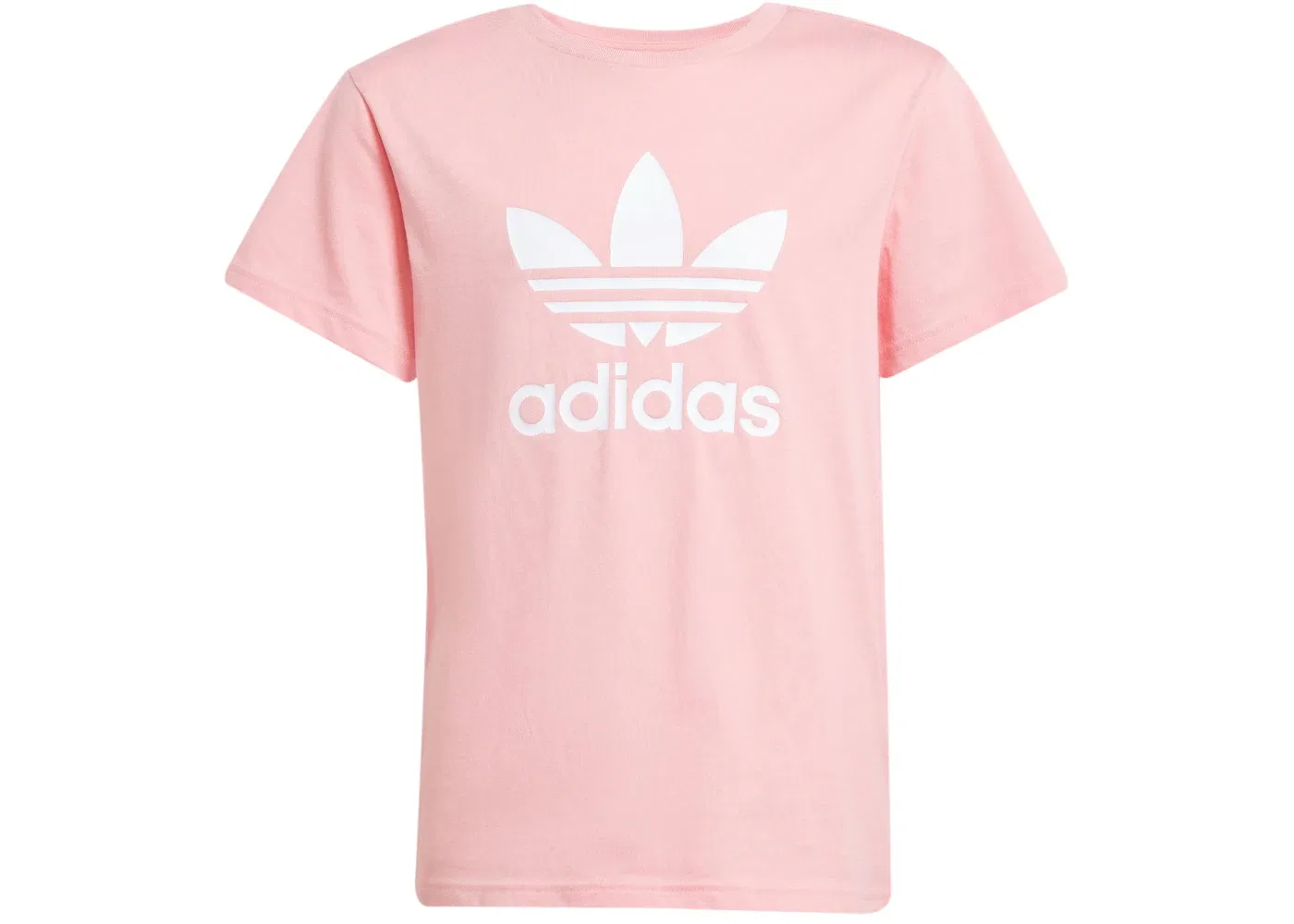 Детская футболка с принтом Adicolor Trefoil Adidas, цвет Semi Pink Spark